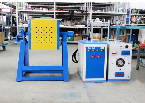 50Kg 110kw Manual Tilting Steel Induction Heater Melting Metal