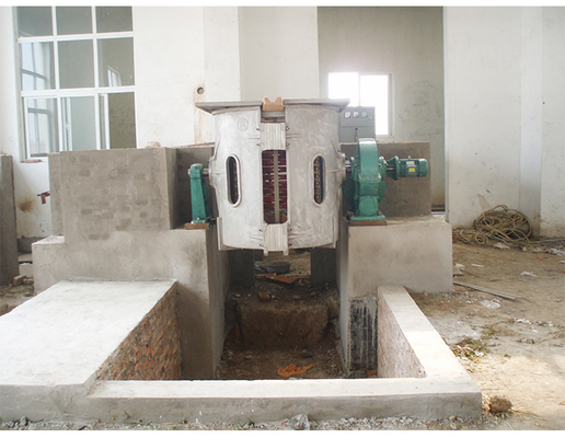 500KG Electric Hydraulic Tilting Melting Furnace Easy Operate