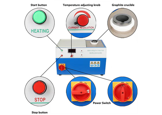 3.5kw 220V 2kg Induction Gold Melting Furnace Shipping By Express